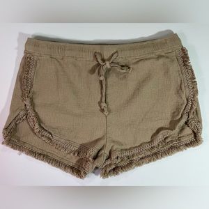 Ban•Jara Khaki 100% Cotton Shorts Women’s Size Large